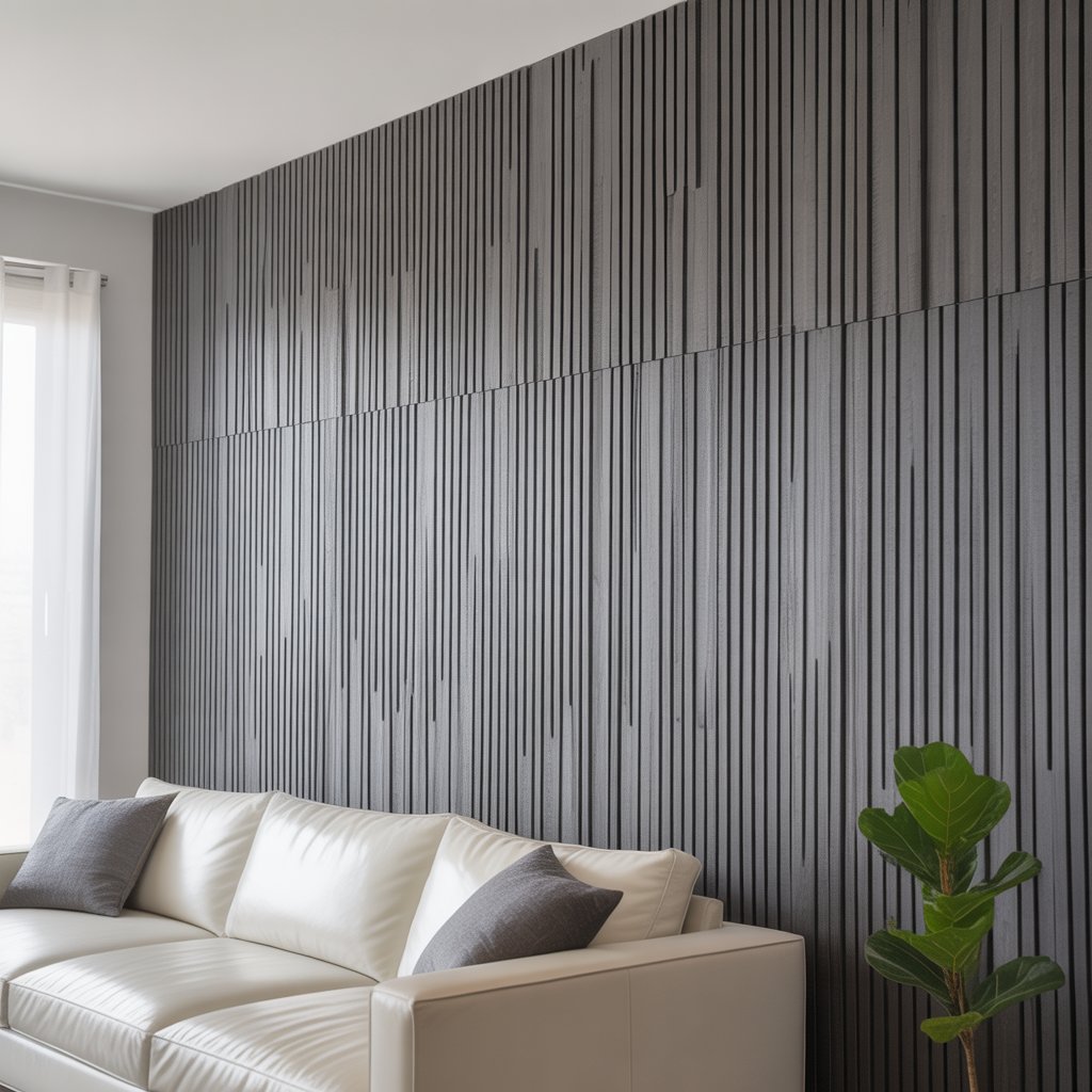 a photograph of a modern living room