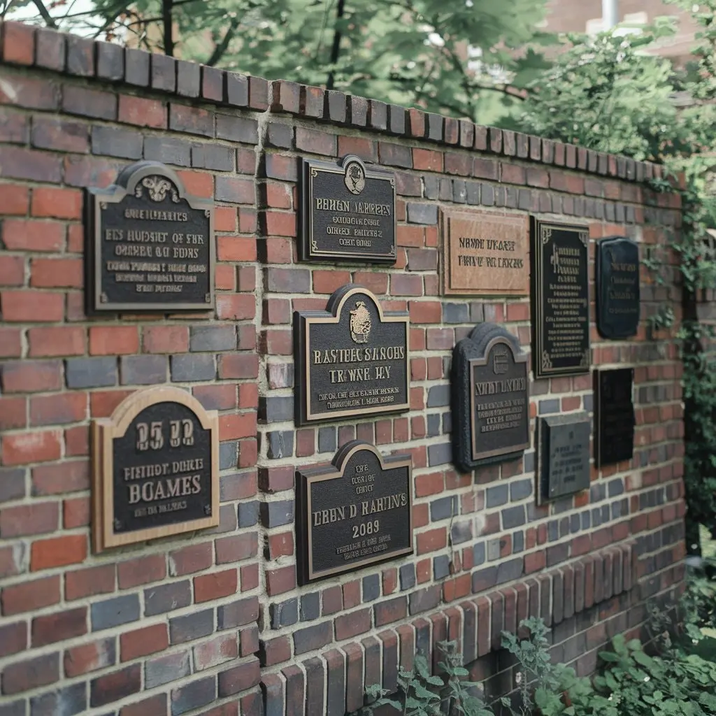 outdoor business plaques