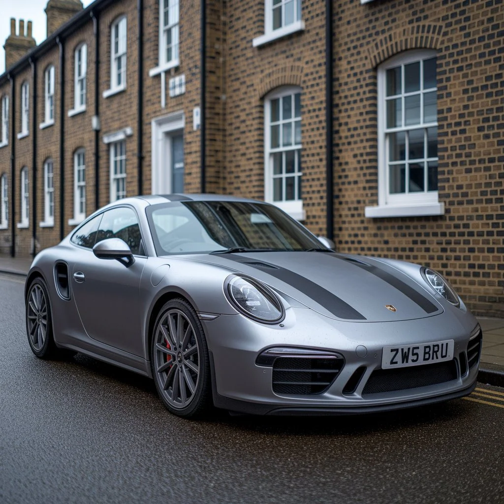 Innovative temporary graphics ideas displayed on sports car using removable vinyl for seasonal brand promotion