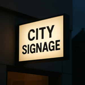 back illuminated tray sign