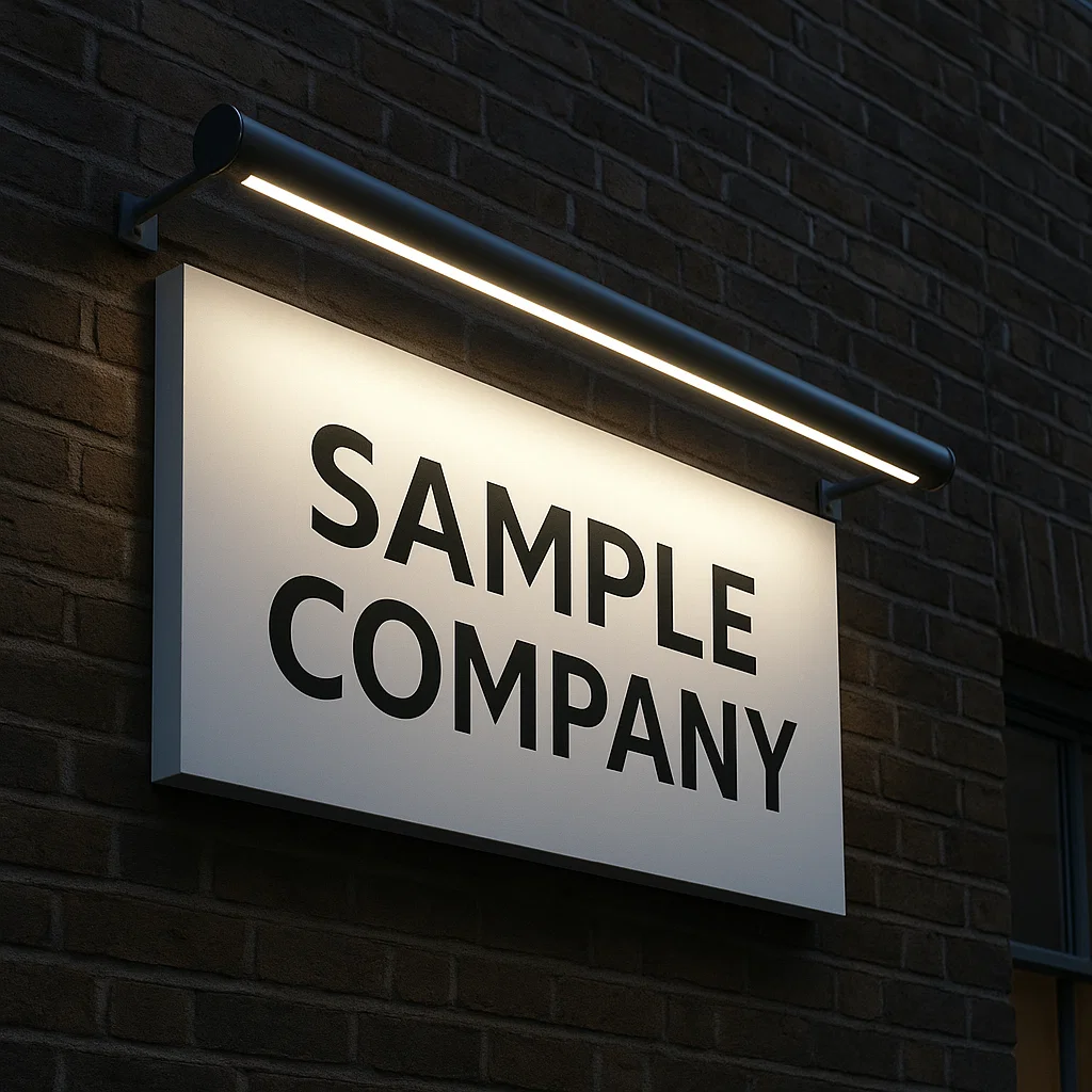 sign light exterior trough double sided