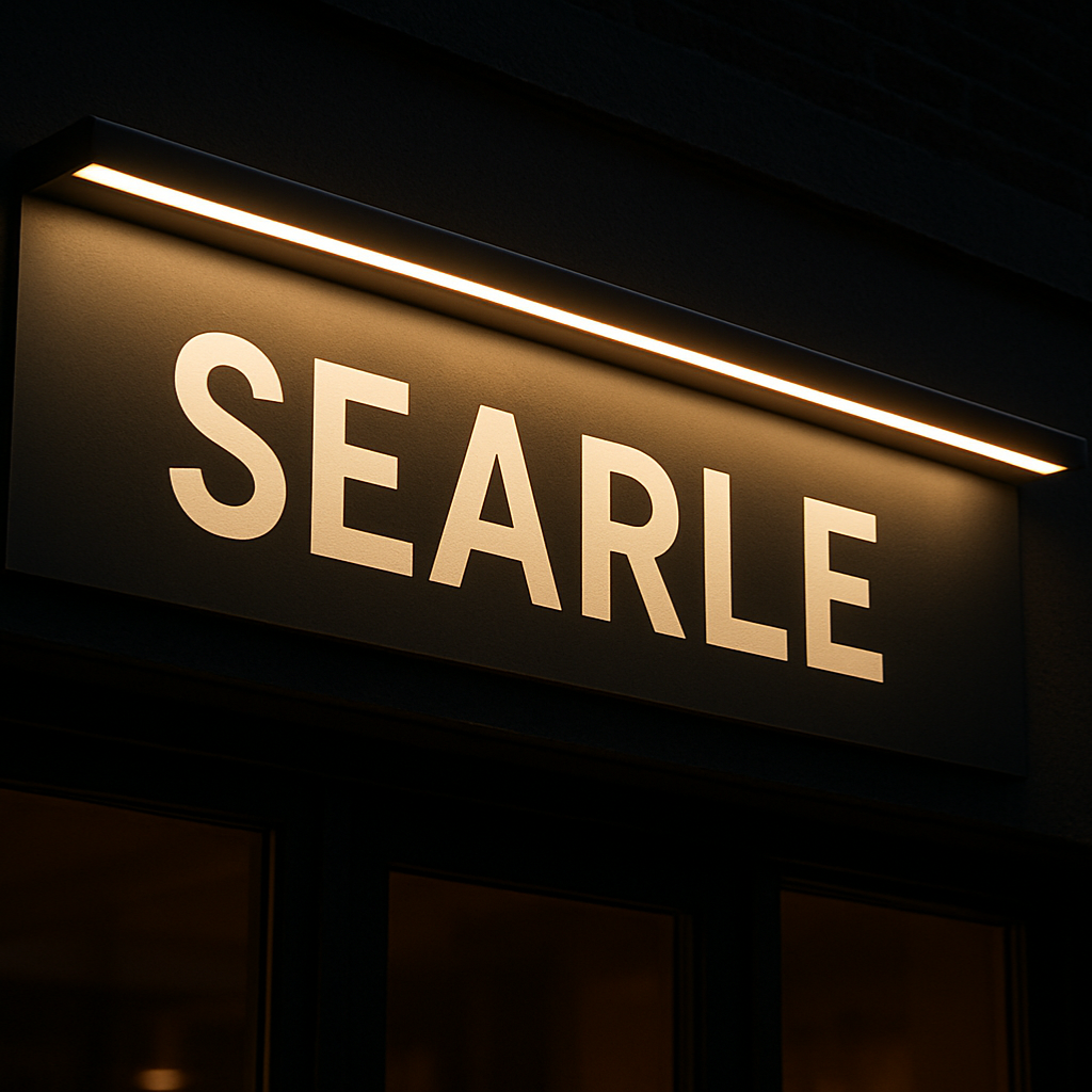 shop sign trough lighting